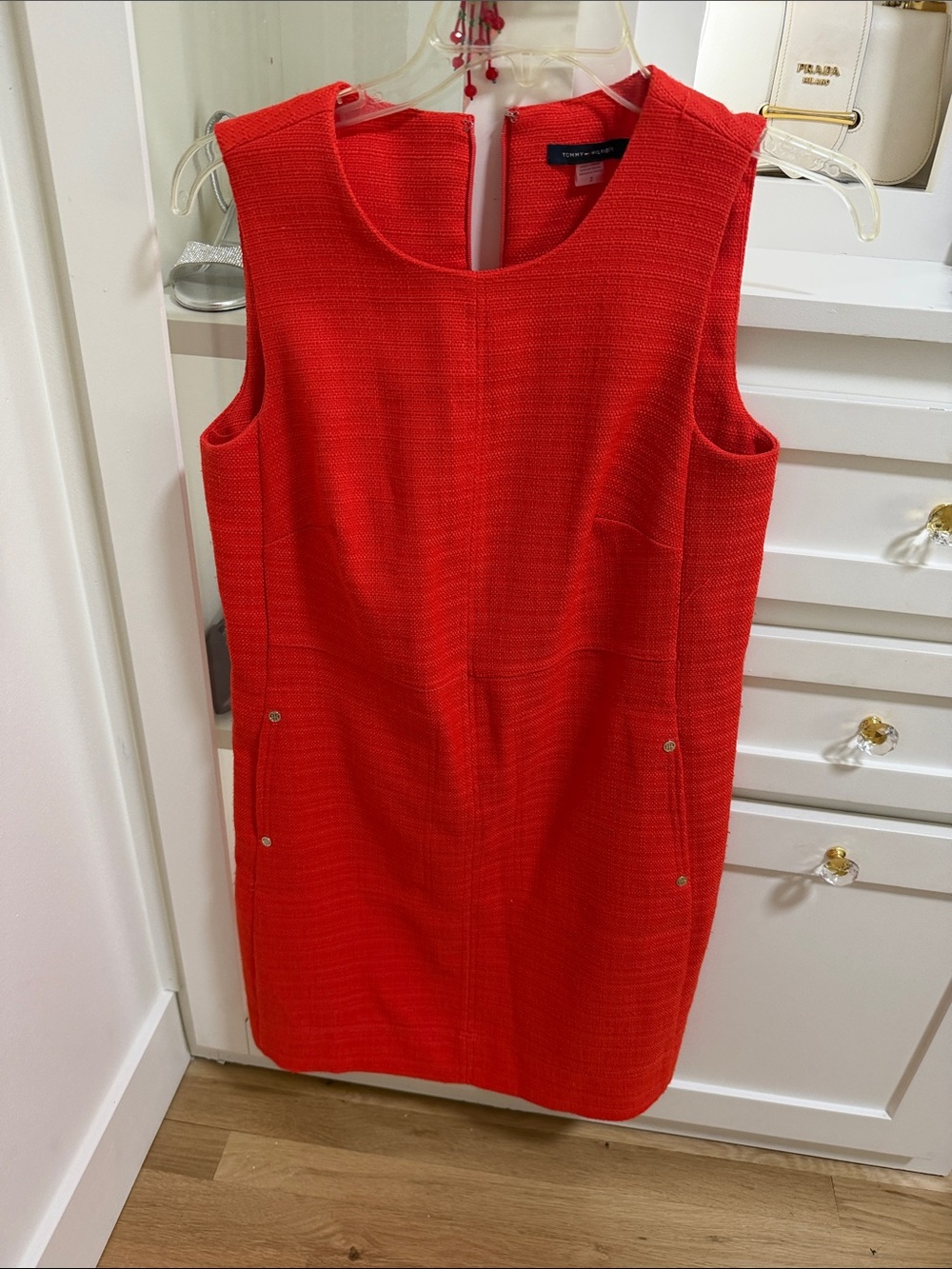 Tommy Hilfiger Bright Red Sleeveless Shift Dress